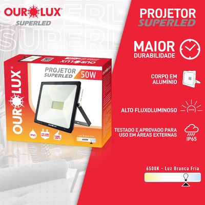 REFLETOR LED SL 50W PT6500K BIV