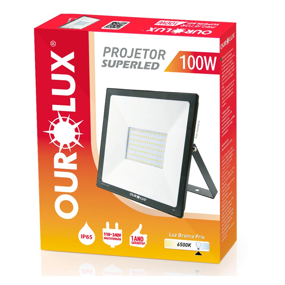 REFLETOR LED SL 100W PT6500K BIV