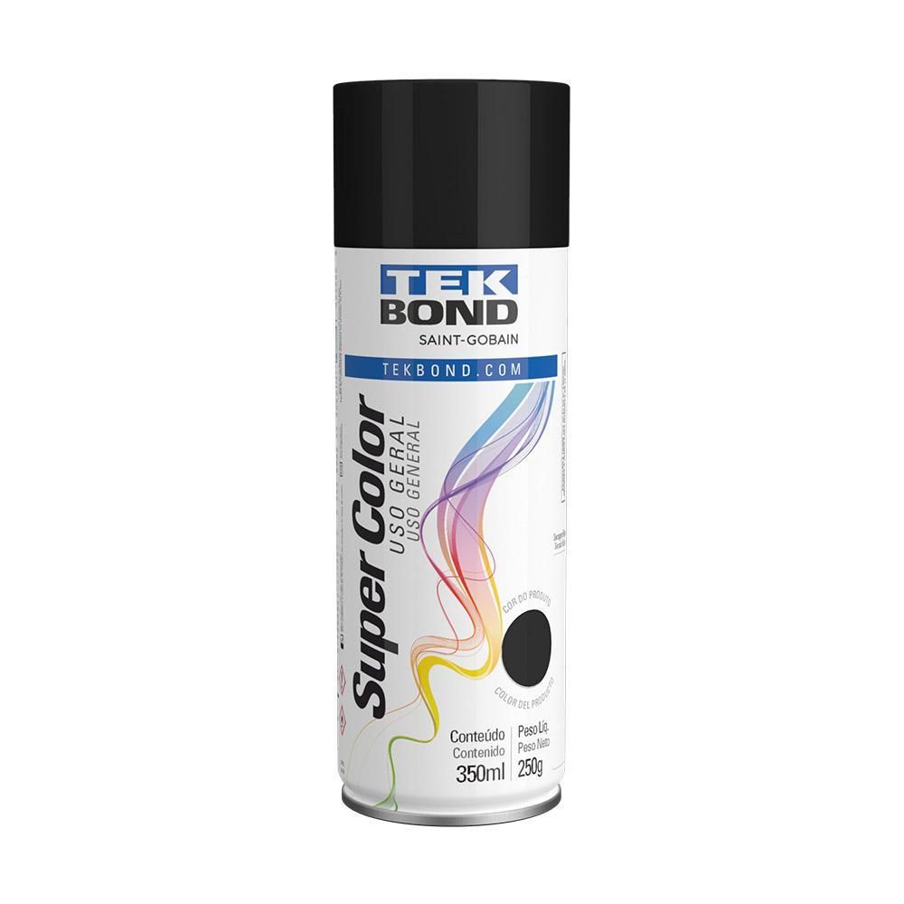 TINTA SPRAY PRETO BRILHANTE 350ML