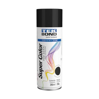 TINTA SPRAY PRETO BRILHANTE 350ML