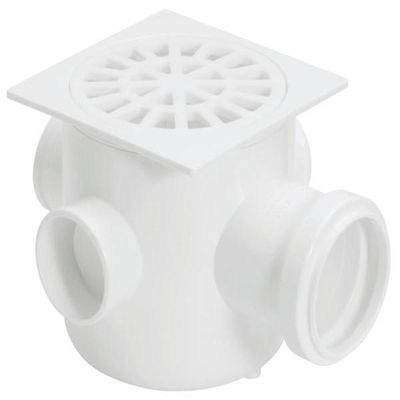 CAIXA SIFONADA N63 QUADRADA PARA GRELHA QUADRADA 100X100X50