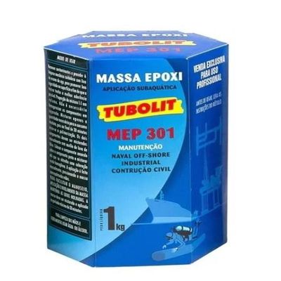 MASSA EPÓXI SUBAQUÁTICA MEP 301 TUBOLIT - 1KG NAVAL - SOLDA FRIA
