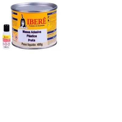 MASSA PLASTICA PRETA 400G