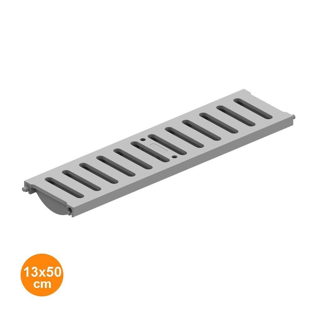 GRELHA PISO 13X50CM 10T CINZA
