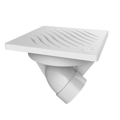 RALO COM SAIDA ARTICULADA GRELHE QUADRADA 100X40MM BRANCA