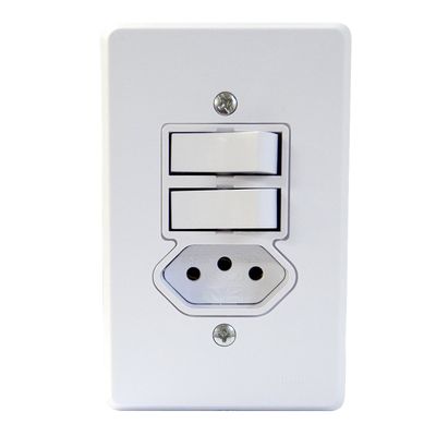 INTERUPTOR 2TC PARALELO C/TOMADA 10A/250V