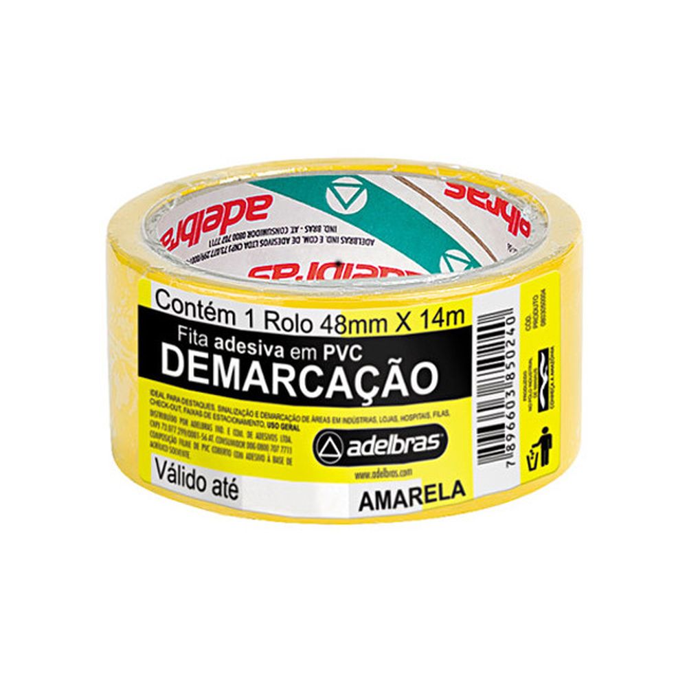 FITA DEMARCACAO SOLO AMARELA 48MMX14M