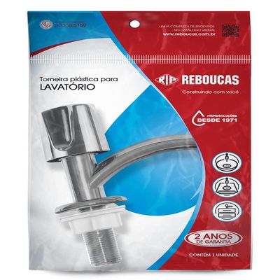 TORNEIRA PLASTICA LAVATAORIO 1/2 VOL METALICO