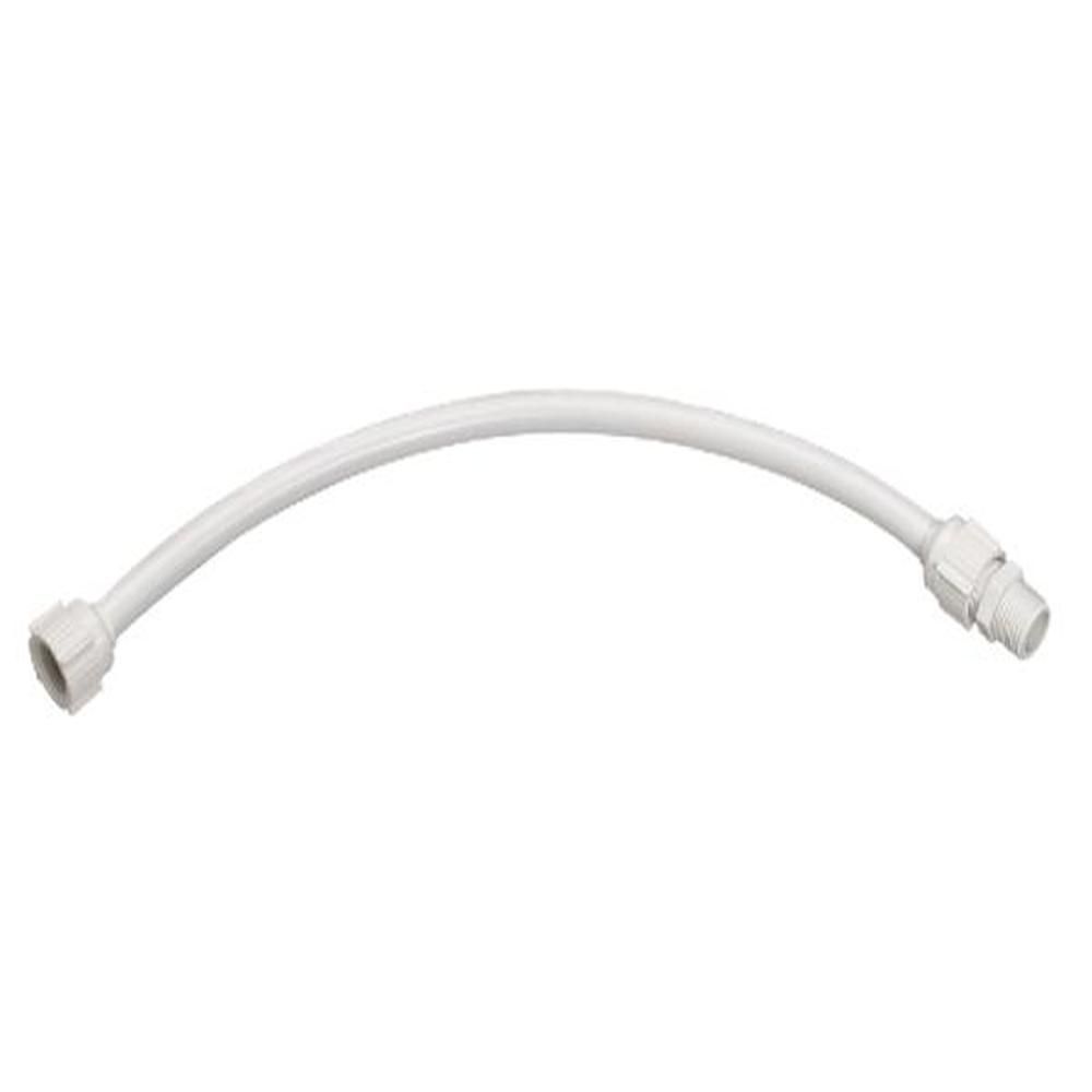 ENGATE FLEX PLAST 40CM BCO C/ NIPLE