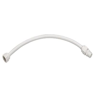ENGATE FLEX PLAST 40CM BCO C/ NIPLE