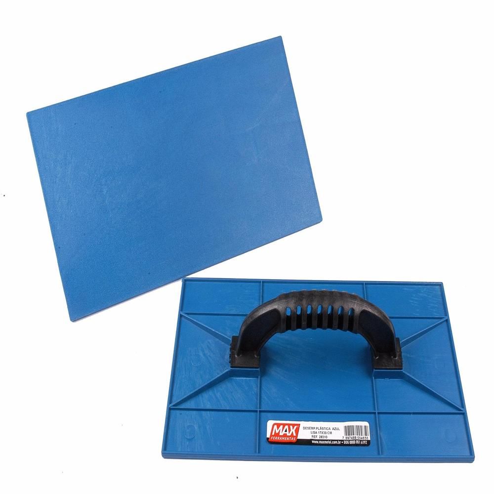 DESEMPENADEIRA PLASTICA LISA 17X30 AZUL