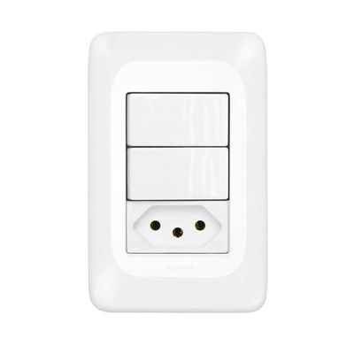INTERRUPTOR POP 4X2 2TC SIMPLES+ TOMADA 2P+T 10A