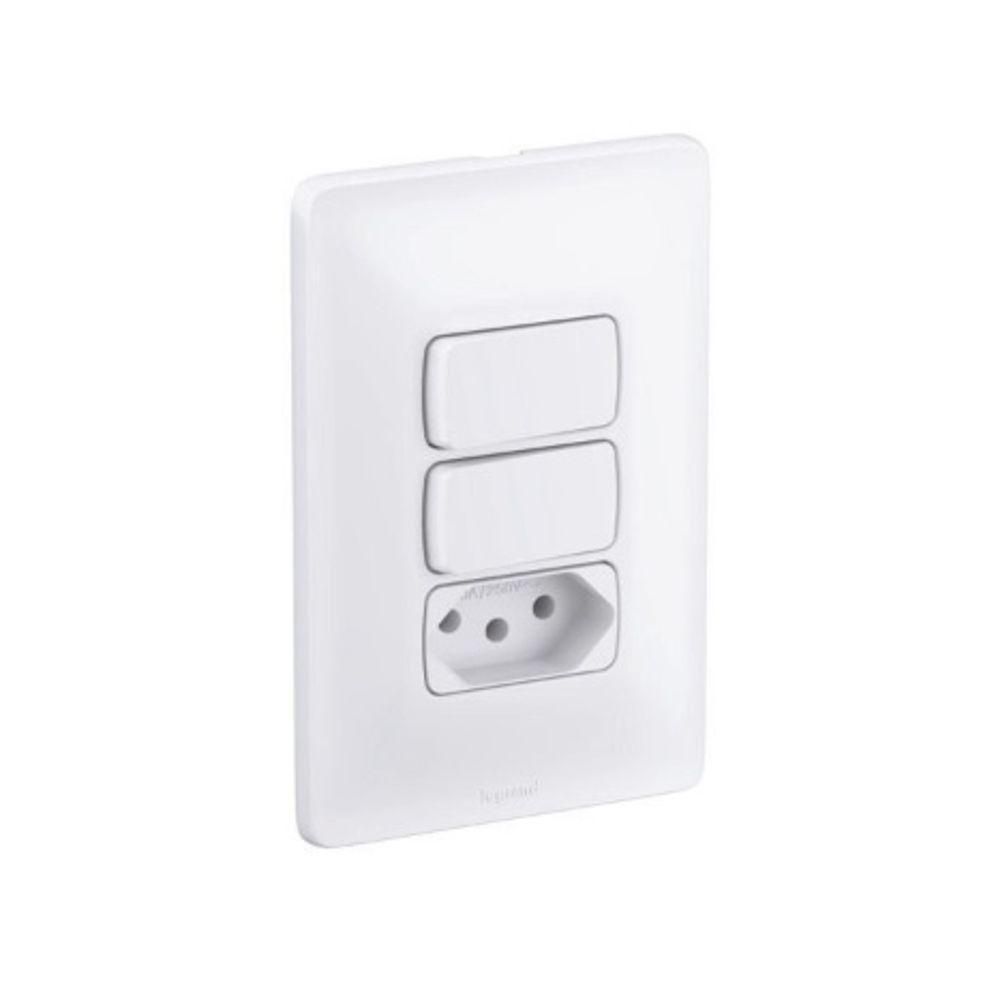 INTERRUPTOR ZEFFIA 4X2 2TC SIMPLES+TOMADA 2P+T 10A