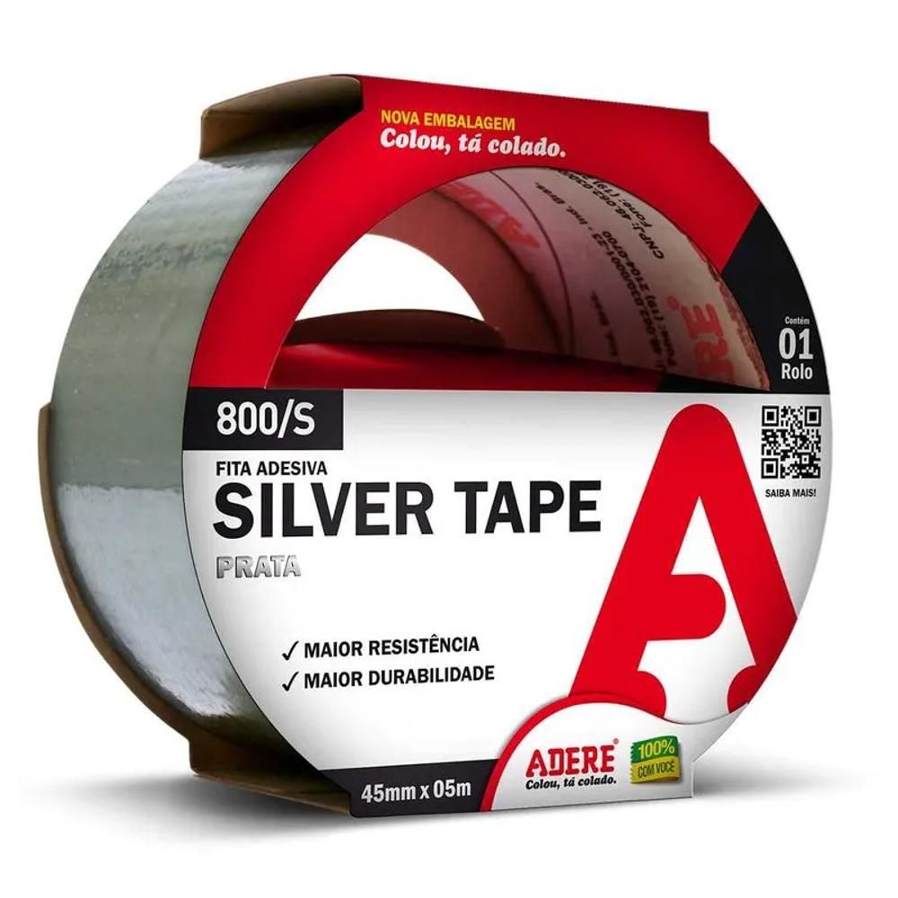 FITA SILVER TAPE PRATA 45MMX5M