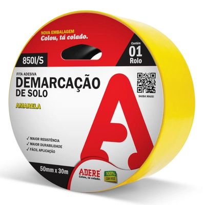 FITA DEMARCACAO SOLO AMARELA 50MMX30M